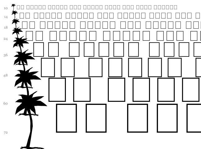 Tiki Club font waterfall